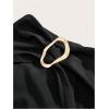 imageMakeMeChic Womens Metal Ring Shorts Wrap Asymmetrical Dressy Work ShortsBlack