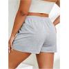 imageMakeMeChic Womens Plus Size Leopard Print Shorts Elastic Waist Wide Leg Loose Y2K Boxer ShortsLight Grey