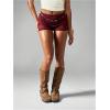 imageMakeMeChic Womens Ruffle Shorts Crochet Tiered Layered Summer Beach Micro ShortsBurgundy
