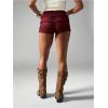 imageMakeMeChic Womens Ruffle Shorts Crochet Tiered Layered Summer Beach Micro ShortsBurgundy