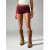 imageMakeMeChic Womens Ruffle Shorts Crochet Tiered Layered Summer Beach Micro ShortsBurgundy