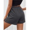 imageMakeMeChic Womens Sweat Shorts Summer Casual Running Track Workout ShortsDark Grey Solid