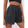imageMakeMeChic Womens Sweat Shorts Summer Casual Running Track Workout ShortsDark Grey Solid