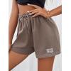 imageMakeMeChic Womens Sweat Shorts Summer Casual Running Track Workout ShortsMocha Brown