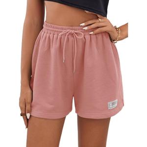 imageMakeMeChic Womens Sweat Shorts Summer Casual Running Track Workout ShortsDusty Pink