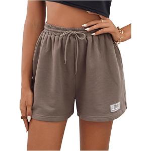 imageMakeMeChic Womens Sweat Shorts Summer Casual Running Track Workout ShortsMocha Brown