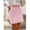 imageMakeMeChic Womens Plaid Mini Skirt High Waist Pencil Bodycon Short Fall SkirtsPink