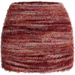 imageMakeMeChic Womens Brown Mini Skirts Fall Fuzzy Fur Bodycon Skirt Y2K Concert Outfits Cowboy ChicMulticolor a