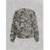 imageMakeMeChic Womens Camo Sweatshirt Graphic Crew Neck Long Sleeve Drop Shoulder Oversized Pullover TopMulticolor