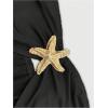 imageMakeMeChic Womens Strapless Dress Starfish Cut Out Sleeveless Bodycon Tube Maxi DressesBlack