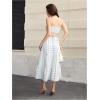 imageMakeMeChic Womens Striped Maxi Dress Spaghetti Strap Side Cut Out Backless Summer Flowy DressesMulticolor