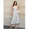 imageMakeMeChic Womens Striped Maxi Dress Spaghetti Strap Side Cut Out Backless Summer Flowy DressesMulticolor