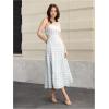 imageMakeMeChic Womens Striped Maxi Dress Spaghetti Strap Side Cut Out Backless Summer Flowy DressesMulticolor