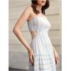 imageMakeMeChic Womens Striped Maxi Dress Spaghetti Strap Side Cut Out Backless Summer Flowy DressesMulticolor