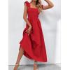 imageMakeMeChic womens SpaghettiSolid Red