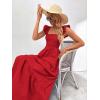 imageMakeMeChic womens SpaghettiSolid Red