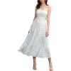 imageMakeMeChic Womens Striped Maxi Dress Spaghetti Strap Side Cut Out Backless Summer Flowy DressesMulticolor