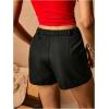 imageMakeMeChic Womens Cherry Shorts Straight Leg Summer Shorts with PocketBlack