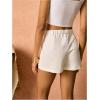 imageMakeMeChic Womens Cherry Shorts Straight Leg Summer Shorts with PocketWhite