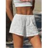imageMakeMeChic Womens Sequin Mini Shorts Low Waisted Summer Boxer ShortsWhite