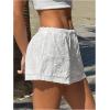 imageMakeMeChic Womens Sequin Mini Shorts Low Waisted Summer Boxer ShortsWhite