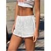 imageMakeMeChic Womens Sequin Mini Shorts Low Waisted Summer Boxer ShortsWhite