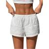imageMakeMeChic Womens Sequin Mini Shorts Low Waisted Summer Boxer ShortsWhite