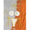 imageMakeMeChic Womens Crochet Knit Cover Up Set Strawberry Halter Bikini Top and Thong Swimsuit SetWhite and Yellow