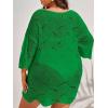imageMakeMeChic Womens Plus Size Swimsuit Crochet Cover Up Bathing Suit Beach DressOlive Green