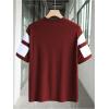 imageMakeMeChic Womens Number Graphic Jersey Top Crew Neck Short Sleeve Oversized Y2k T ShirtBurgundy