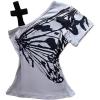 imageMakeMeChic Womens Emo Shirts Gothic Grunge Tops Alt Clothes Y2k Graphic TeesGrey