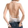 imageMakeMeChic Womens Open Back Halter Tops Going Out Sexy Backless Tops ClubwearWhite