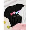imageMakeMeChic Womens 3 Pack Graphic Print Crop Tops Crew Neck Short Sleeve Tee Shirt Cute T ShirtsBlack White
