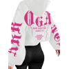 imageMakeMeChic Womens Graphic Sweatshirts Letter Hoodies Pullover Y2K Long Sleeve Fall ClothesWhite