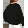 imageMakeMeChic Womens Off The Shoulder Sweatshirt Tops Long Sleeve Oversized SweatshirtsBlack