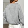 imageMakeMeChic Womens Off The Shoulder Sweatshirt Tops Long Sleeve Oversized SweatshirtsLight Grey