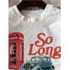 imageMakeMeChic Womens So Long London Shirt Graphic Print T Shirt Short Sleeve Round Neck Drop Shoulder Tee Tops White XSmall