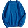imageMakeMeChic Womens Casual Cute Oversized Long Sleeve Round Crew Neck Sweatshirt Pullover TopRoyal Blue