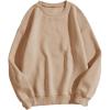 imageMakeMeChic Womens Casual Long Sleeve Crew Neck Oversized Sweatshirt Pullover TopsKhaki