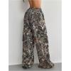 imageMakeMeChic Womens Camo Elastic Waist Drawstring Sweatpants Wide Leg Baggy Y2K PantsArmy Green