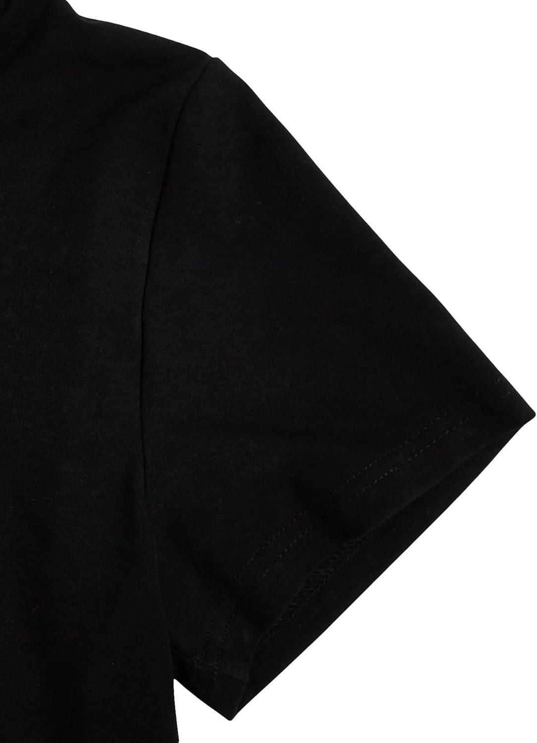 imageMakeMeChic Womens Summer Cheetah Print Bow Crop Tops Crew Neck Short Sleeve Y2k Tee ShirtBlack