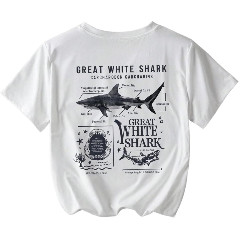 imageMakeMeChic Womens Graphic Print Tee Round Neck Short Sleeve Slim Fitted Crop Y2K T Shirt TopWhite E