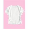 imageMakeMeChic Womens Graphic Print Tee Round Neck Short Sleeve Slim Fitted Crop Y2K T Shirt TopWhite C