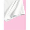 imageMakeMeChic Womens Graphic Print Tee Round Neck Short Sleeve Slim Fitted Crop Y2K T Shirt TopWhite C