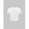 imageMakeMeChic Womens Graphic Print Tee Round Neck Short Sleeve Slim Fitted Crop Y2K T Shirt TopWhite D
