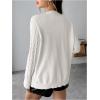 imageMakeMeChic Womens Maternity Sweater Bow Knot Crew Neck Long Sleeve Pregnancy CardiganWhite