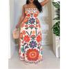 imageMakeMeChic Womens Plus Size Floral Boho Dress Beach Vacation Sleeveless Shirred Boho Maxi DressesMulticolor