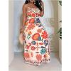 imageMakeMeChic Womens Plus Size Floral Boho Dress Beach Vacation Sleeveless Shirred Boho Maxi DressesMulticolor