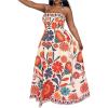 imageMakeMeChic Womens Plus Size Floral Boho Dress Beach Vacation Sleeveless Shirred Boho Maxi DressesMulticolor