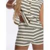 imageMakeMeChic Womens 2 Piece Summer Outfits Striped Sleeveless Button Down Vest and Shorts Matching SetMulticolor